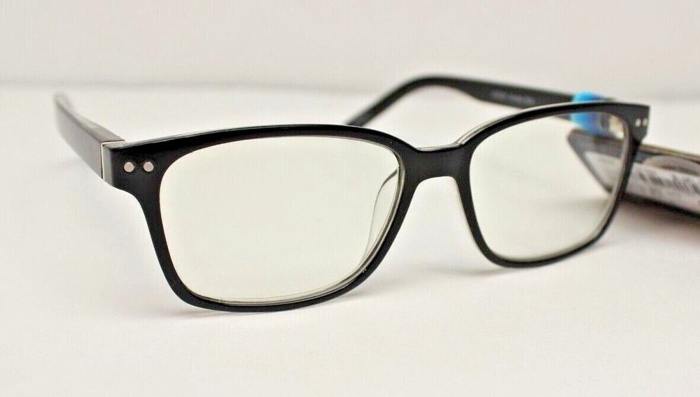 Foster Grant Glossy Black Rectangular Blue Light Glasses 100%UV Aurelia BLK