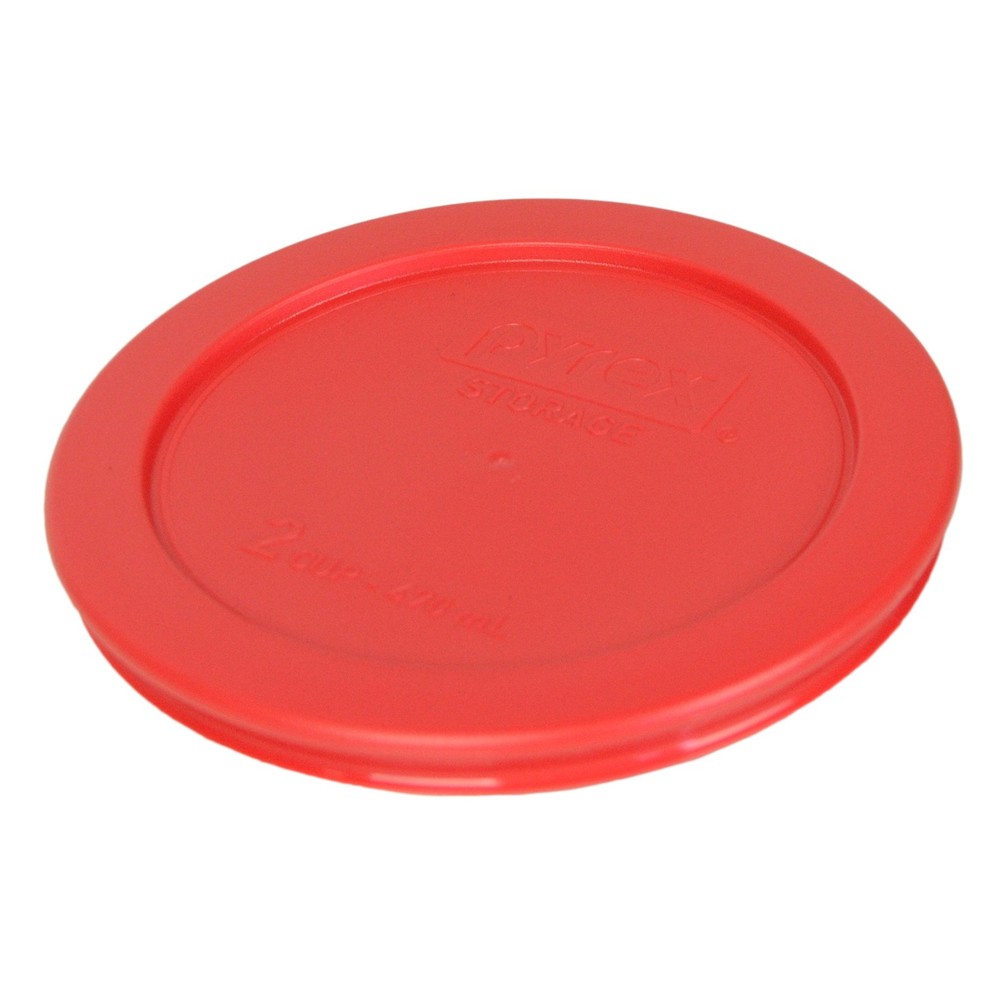 Pyrex 7200-PC 2-Cup Red Food Storage Replacement Lid (3-Pack) - 2 Cup,
