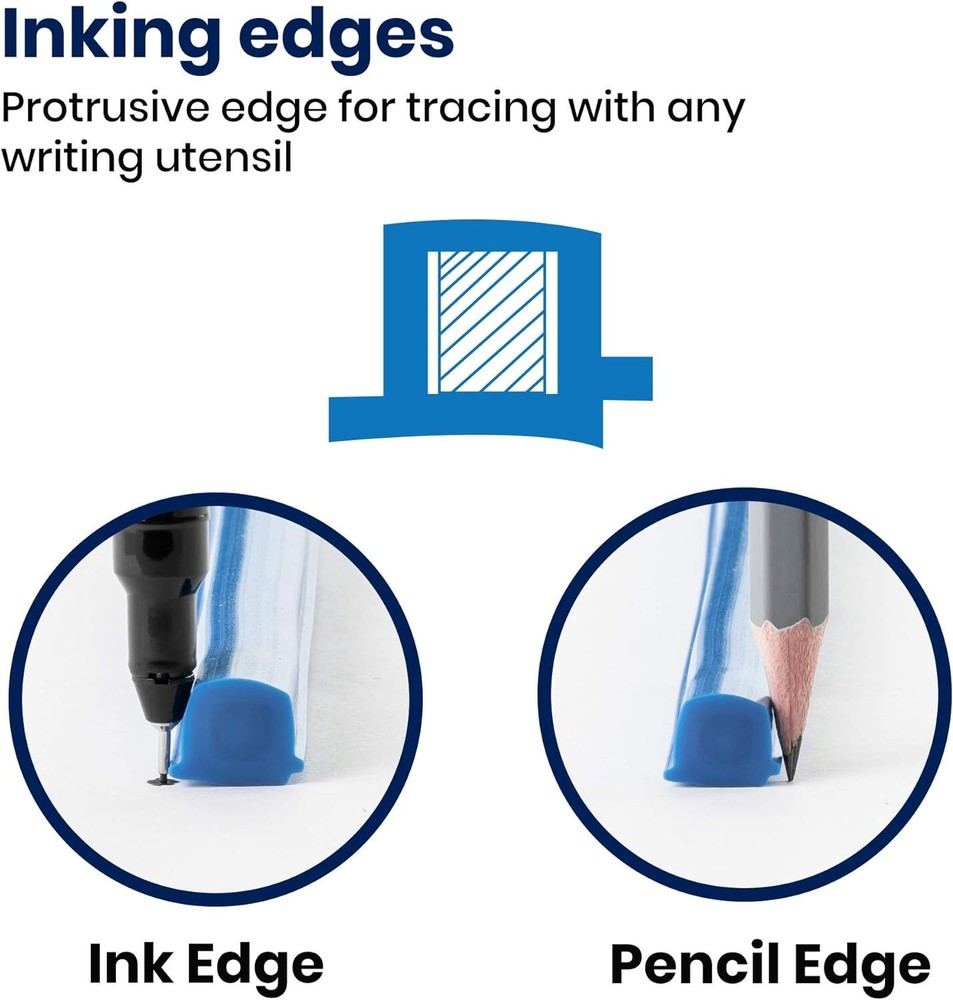 Pacific Arc Flexible Curve 24" with Inking Edge, for Drawing, Pattern Making