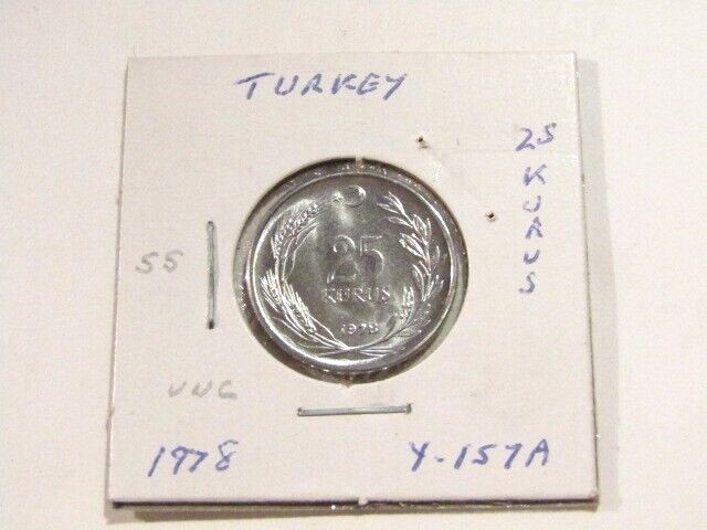 Turkey 1978 25 Kurus unc Coin