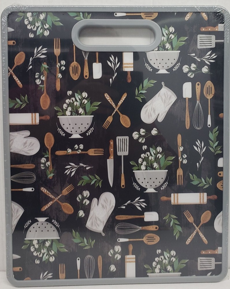 Kitchen Plastic Cutting Board (12"x15") KITCHEN ITEMS,KITCHENWARE, grey frame,HL