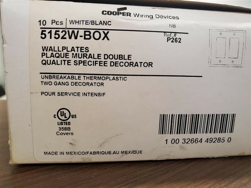 Decorator Plate-White,10pcs 5152W-Box 2G