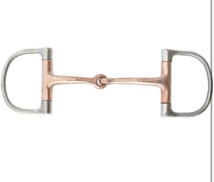 AJ Tack Copper Mouth Dee Ring Bit
