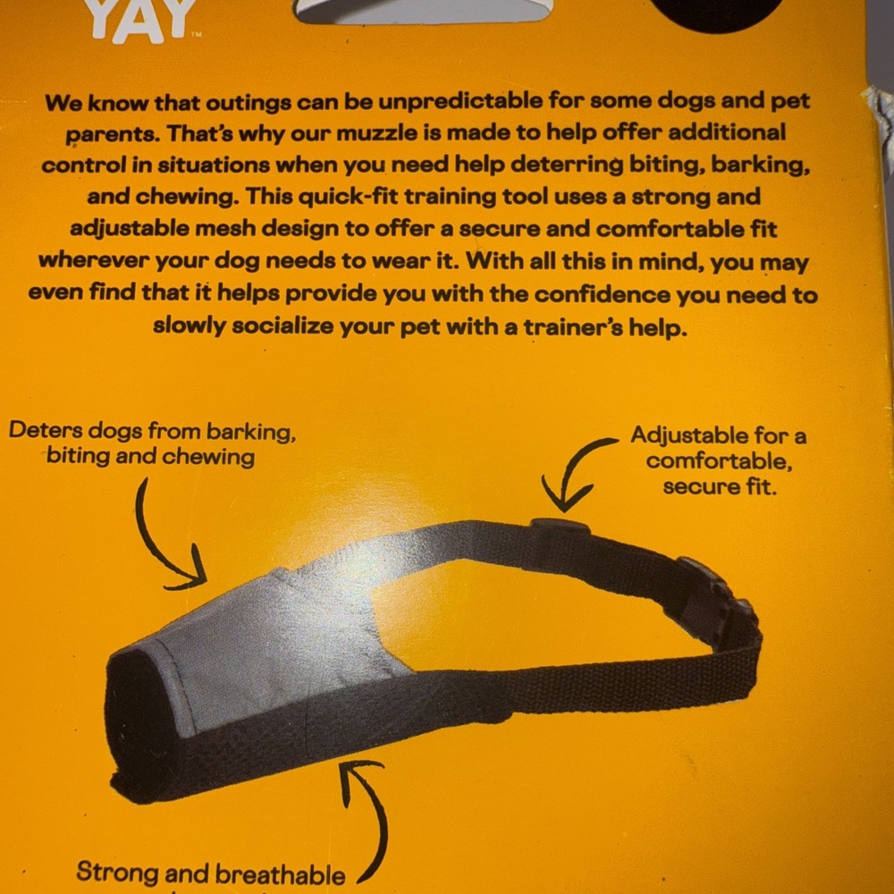 Every Yay SMALL Dog Adjustable Nylon Muzzle with Mesh Breathability