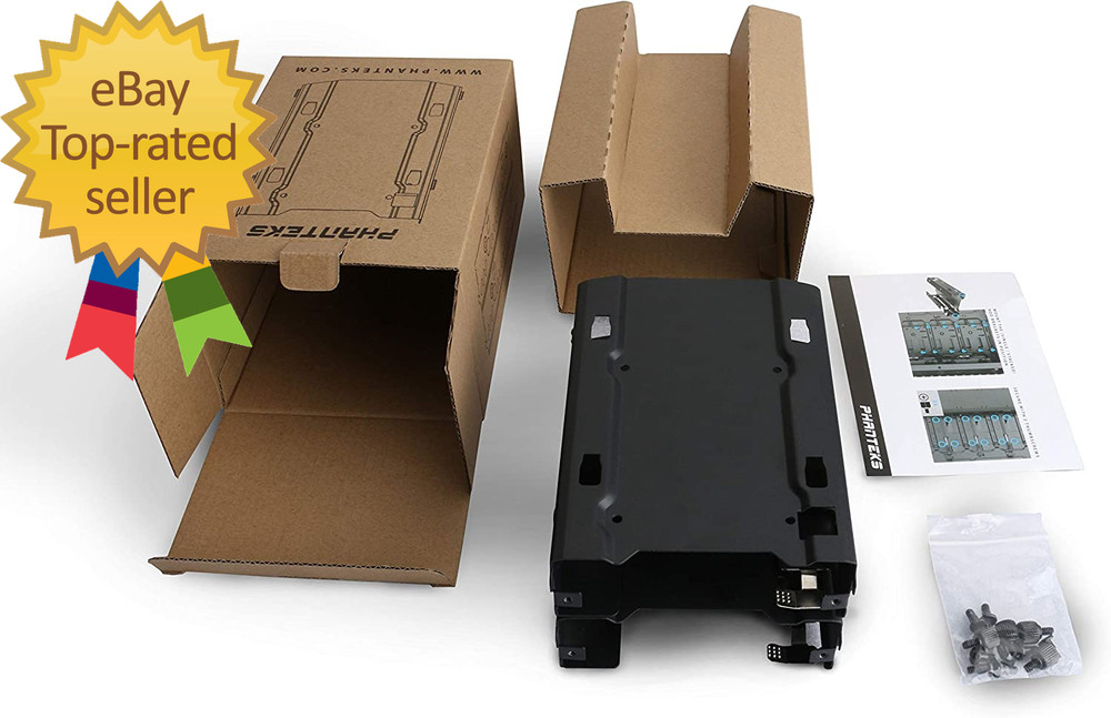 - Stackable 3.5" HDD Bracket Duo Pack Cases Ph-Hddkt_03 Black