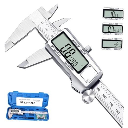 Silver 6" Digital Caliper Measuring Tool - Standard Micrometer