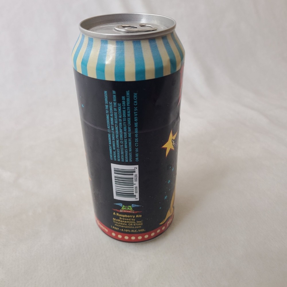 McMenamins Ruby Ale Empty Beer Can Bottom Opened Portland Oregon Raspberry Ale