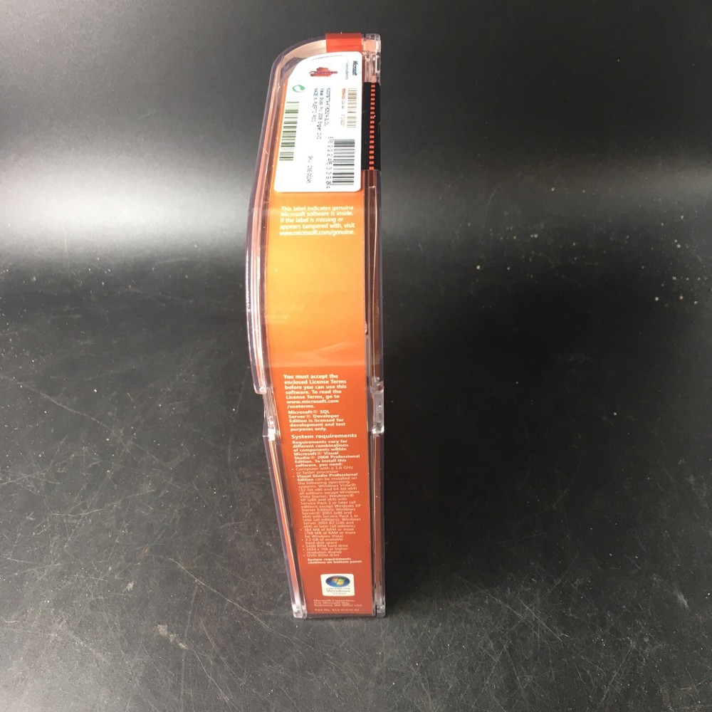 Microsoft Visual Studio 2008 Professional, SKU C5E-00245, Sealed Retail Box