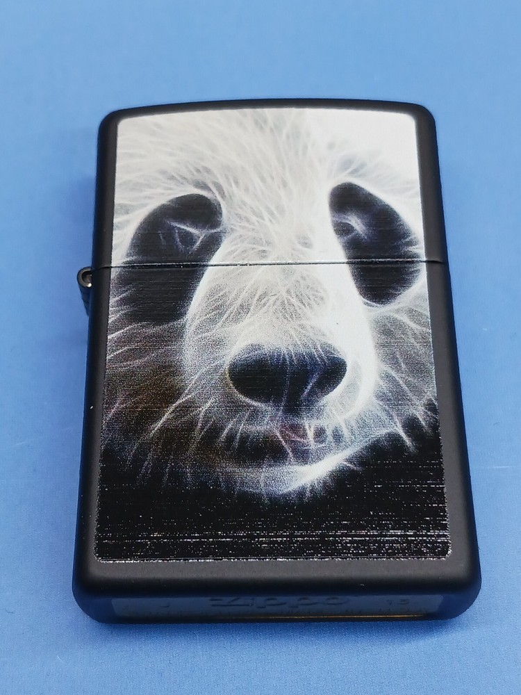 Zippo Black Matte Panda Lighter 28358