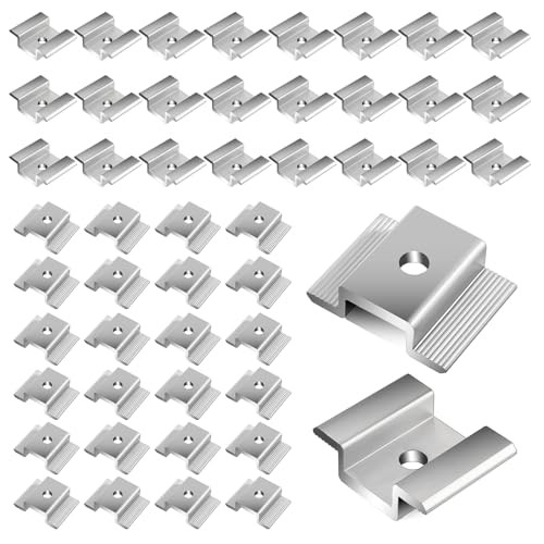 42 Pack Solar Panel Mid Clamps, Solar Panel Clamps Bulk, Solar Panel Bracket
