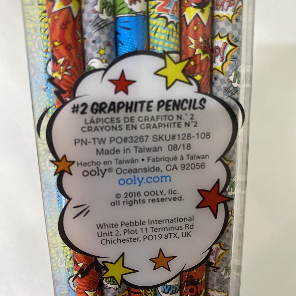 Comic Attack Ooly 12 Graphite # 2 Pencil Set Sketching Writing School