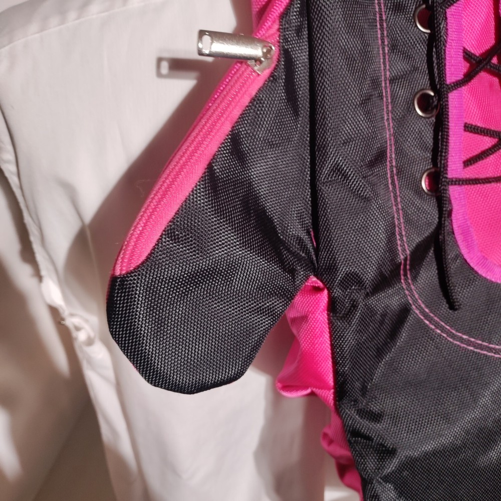 Title Boxing Pink Black Backpack With Logo Patch Zipper Pulls