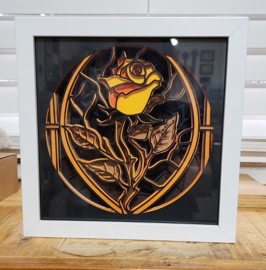 Rose Shadowbox - 17 Layers