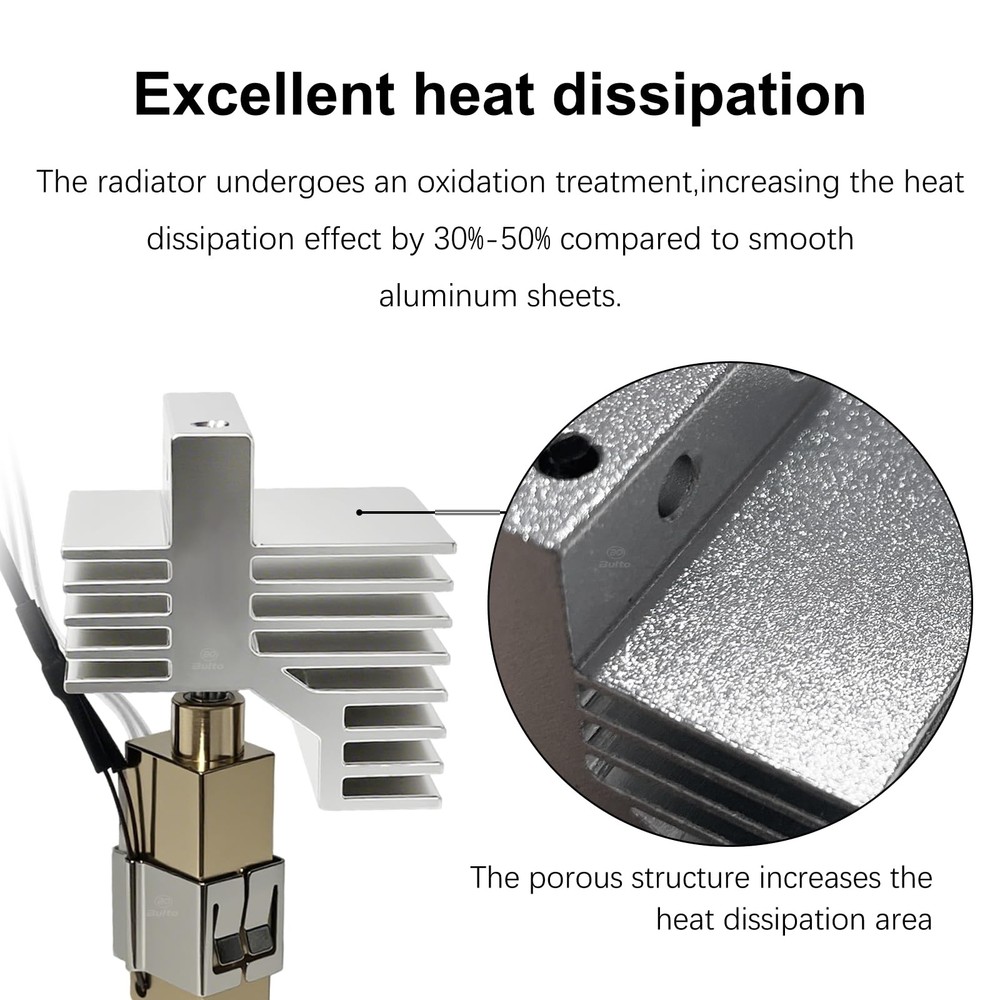 Carbon Hotend Kit for Elegoo Centauri 0.4mm Hardened Nozzle & 4pc Multi-Size Set