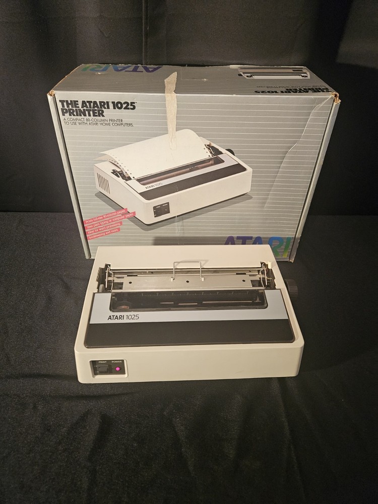 Atari 1025 Printer and Box - Tested Powers On READ