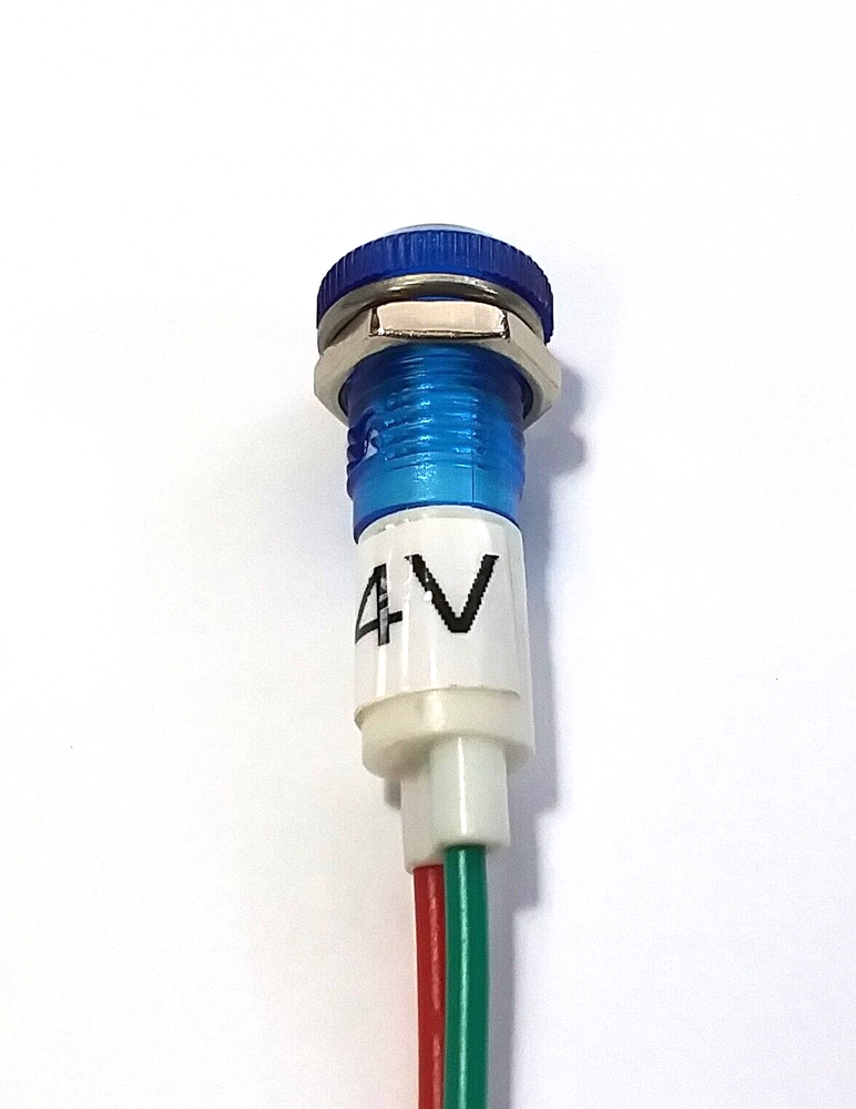 BBT 24 volt Waterproof Blue LED Low-Profile Indicator Light