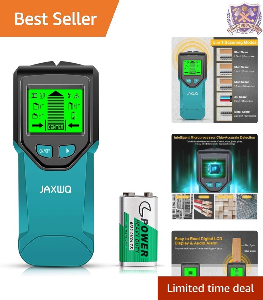 Stud Finder Tool Plastic 5 in 1 LCD Display Accurate Scanner for Home Improve...