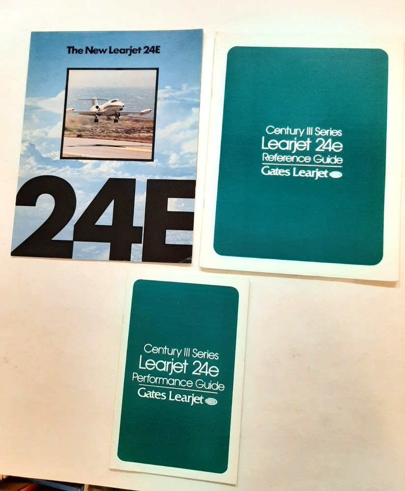 Gates Learjet 24E Brochure & Performance Guide & Reference Guide Century III