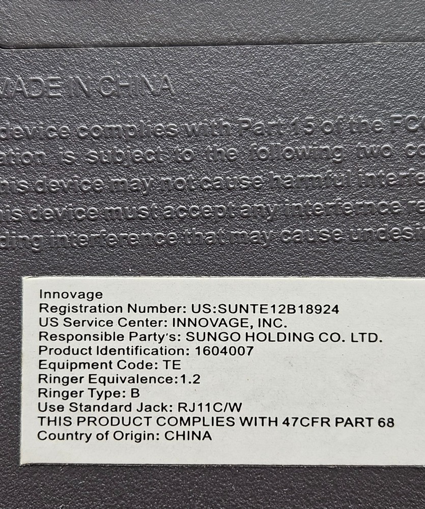 Innovage 1604007 LCD Touch Panel Phone multi function untested on a phone line