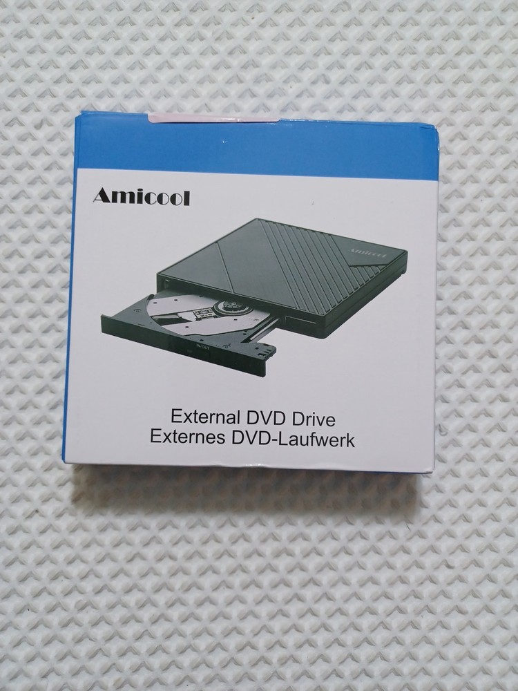 Amicool A11  Slim External DVD Drive USB 3.0 Type A & C Data Port New