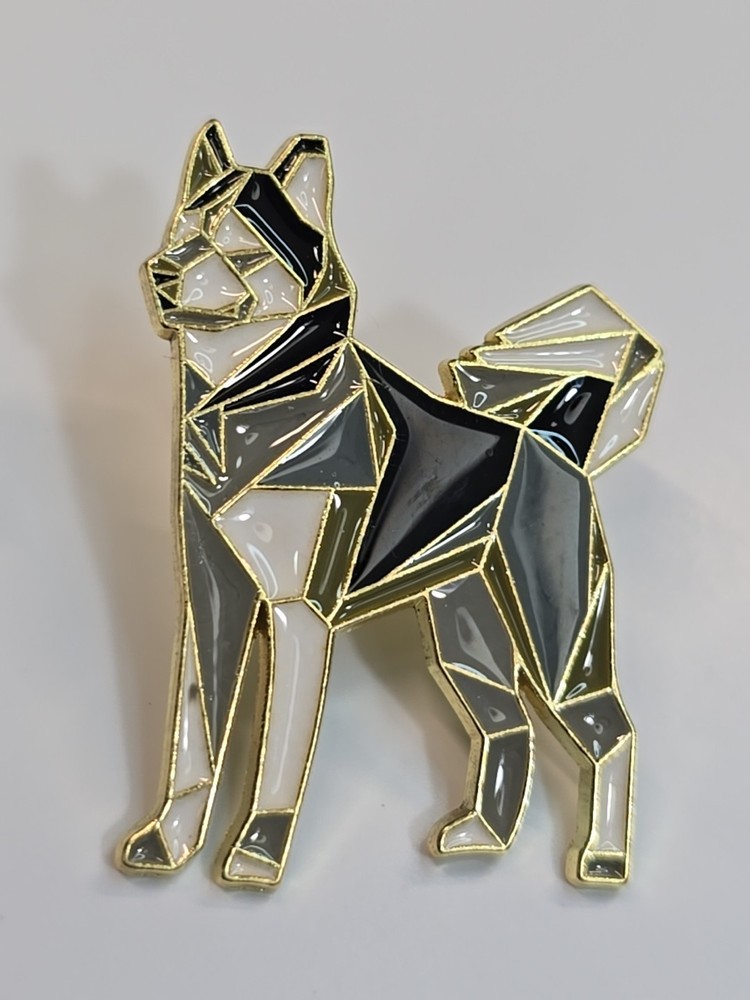 Husky Dog Stylized Design Pin