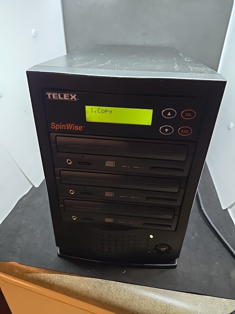 Telex SpinWise 3CD Disc Duplicator Copier W/ 3Drive Bays Used Untested
