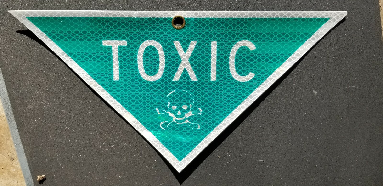 Military Reflective Vinyl Sign / Placard, "TOXIC"  (Great For Kids Room) 2 Pack
