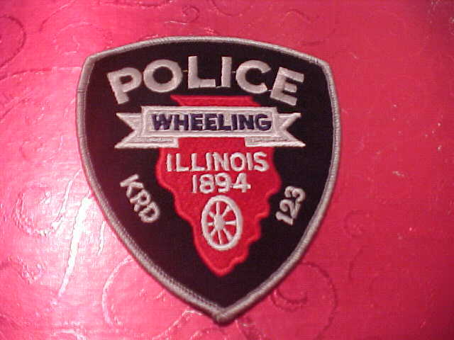 WHEELING ILLINOIS POLICE PATCH SHOULDER SIZE UNUSED