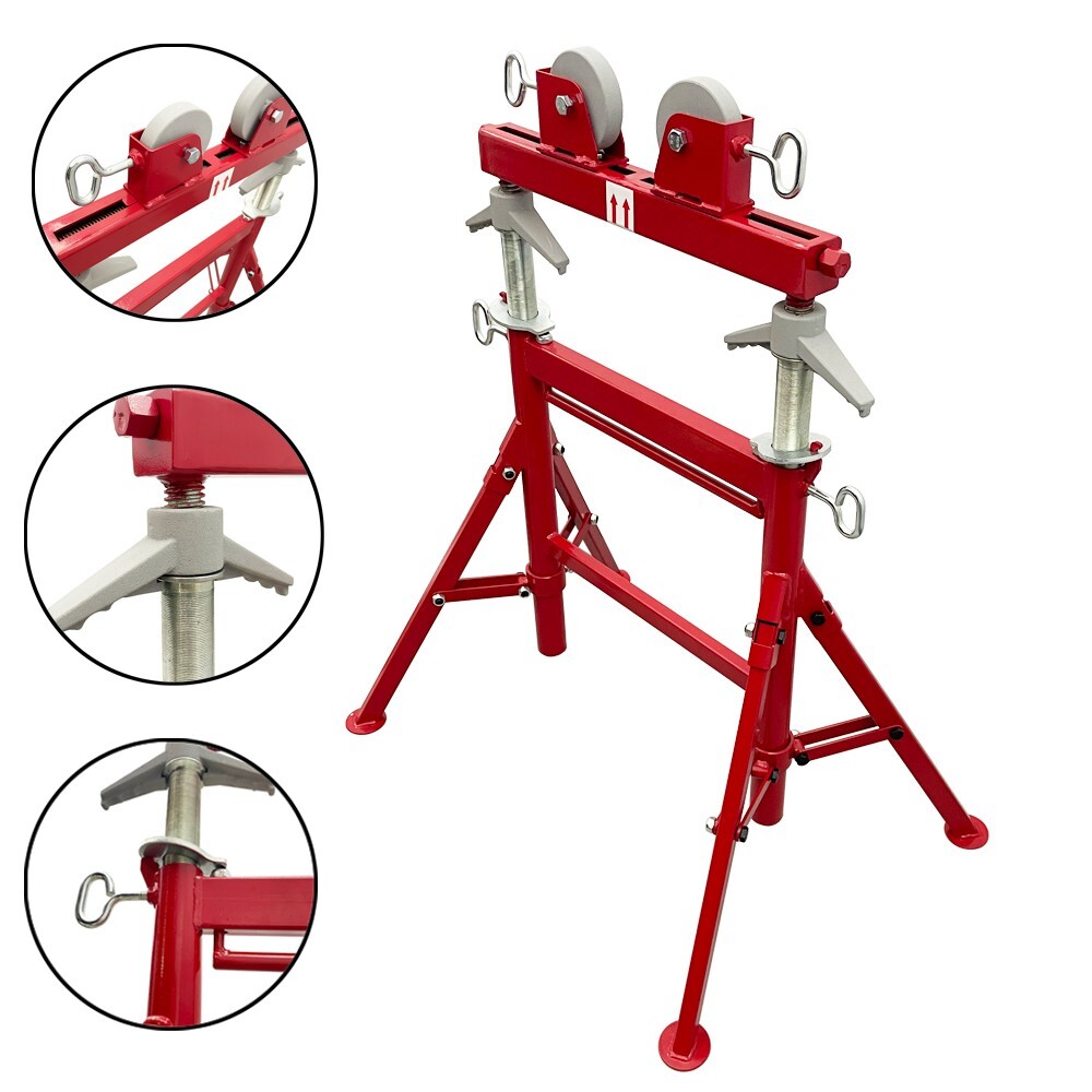 Adjustable Pipe Support Clamp Welding Positioner Tube Pipe Roller Support 29-43"