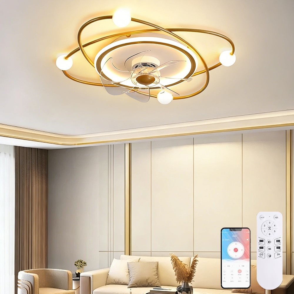 Restaurant Ceiling Fan with Light Smart LED Ceiling Fan Light Timer Function