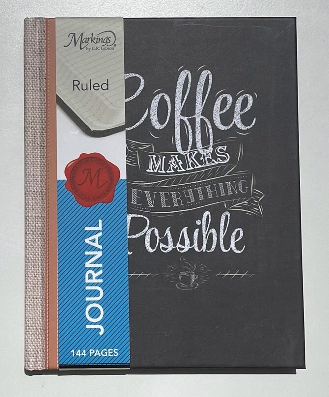 C. R. Gibson Markings Mini Notebook/Journal - Coffee Makes Everything Possible
