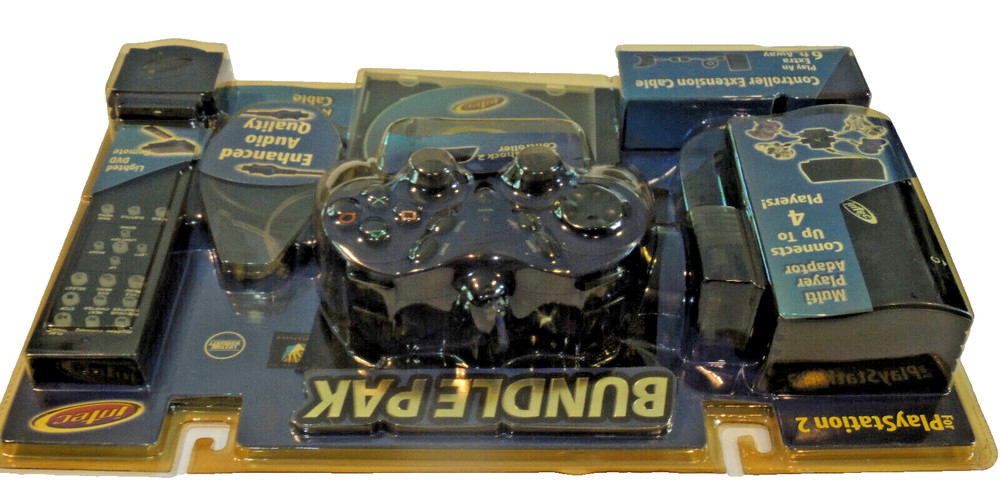 Intec Accessory Controller Pak Bundle for Playstation 2 PS2 Multitap Remote -New