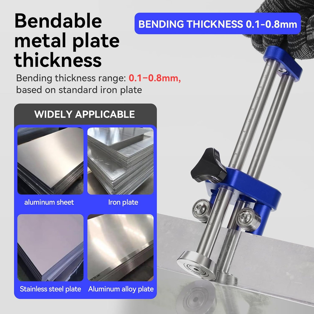 Compact 1-Station Metal Roller Bender - 0-100° Adjustable Bending Range