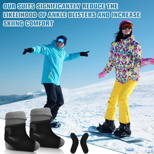 2 Pcs Ski & Snowboard Boot Fitting Liner Sleeve with 30 Pack J Bars Fitting