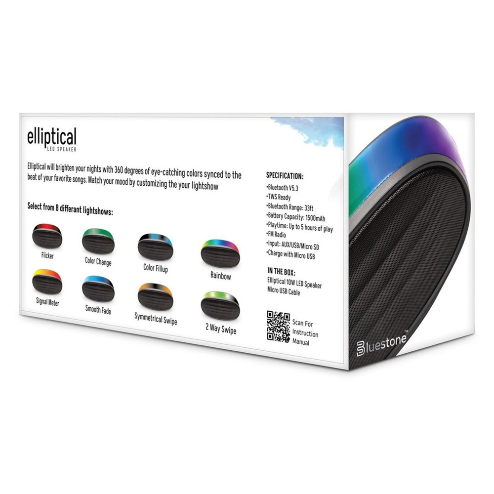 Bluestone Wireless Elliptical LED Speaker