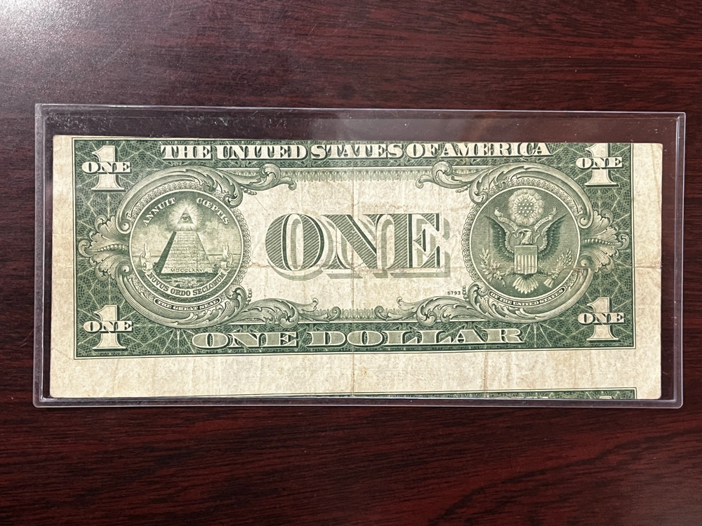 1935-E $1 ONE DOLLAR SILVER CERTIFICATE NOTE “PRINT OFFSET ERROR”