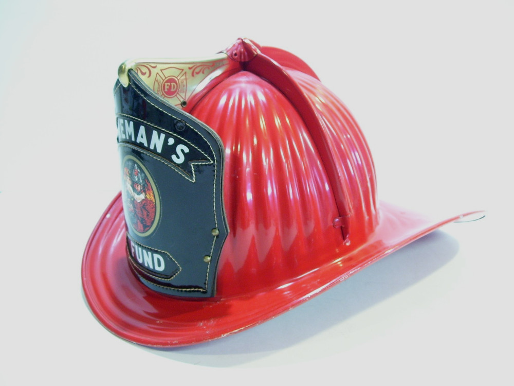 Cairns Senator Fireman's Fund Fire Helmet, Vintage J code 1965