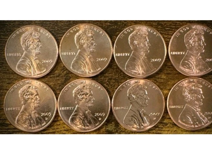 Complete Set 8 PCS Lincoln 2009 Cent Penny P & D Mint, Uncirculated