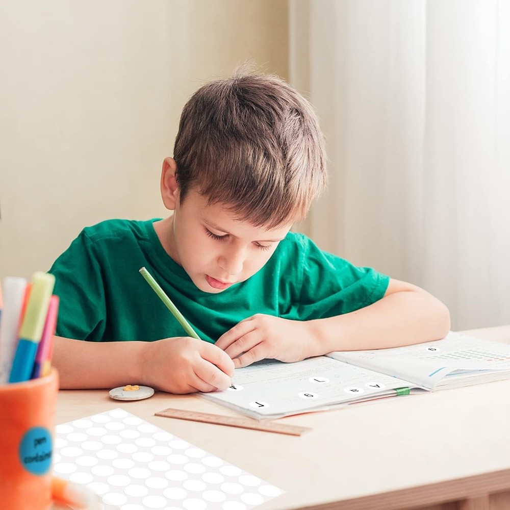 3500 White Dot Stickers 3/4 inch Circle Coding Labels for Office Classroom