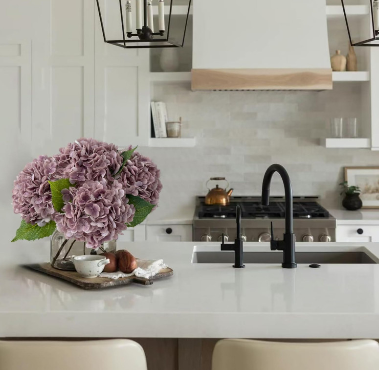 1pcs Purple Artificial Hydrangea 26-Inch Home Dining Table Spring Decoration