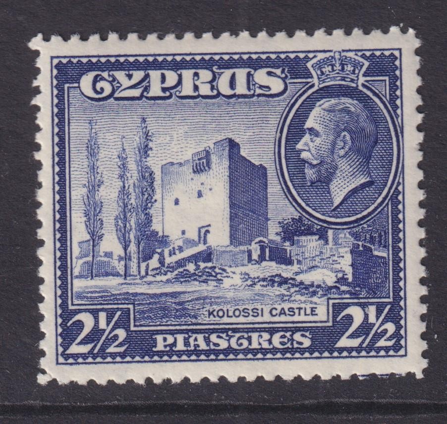 CYPRUS, 1934 2 1/2pi. Kolossi Castle, lhm.