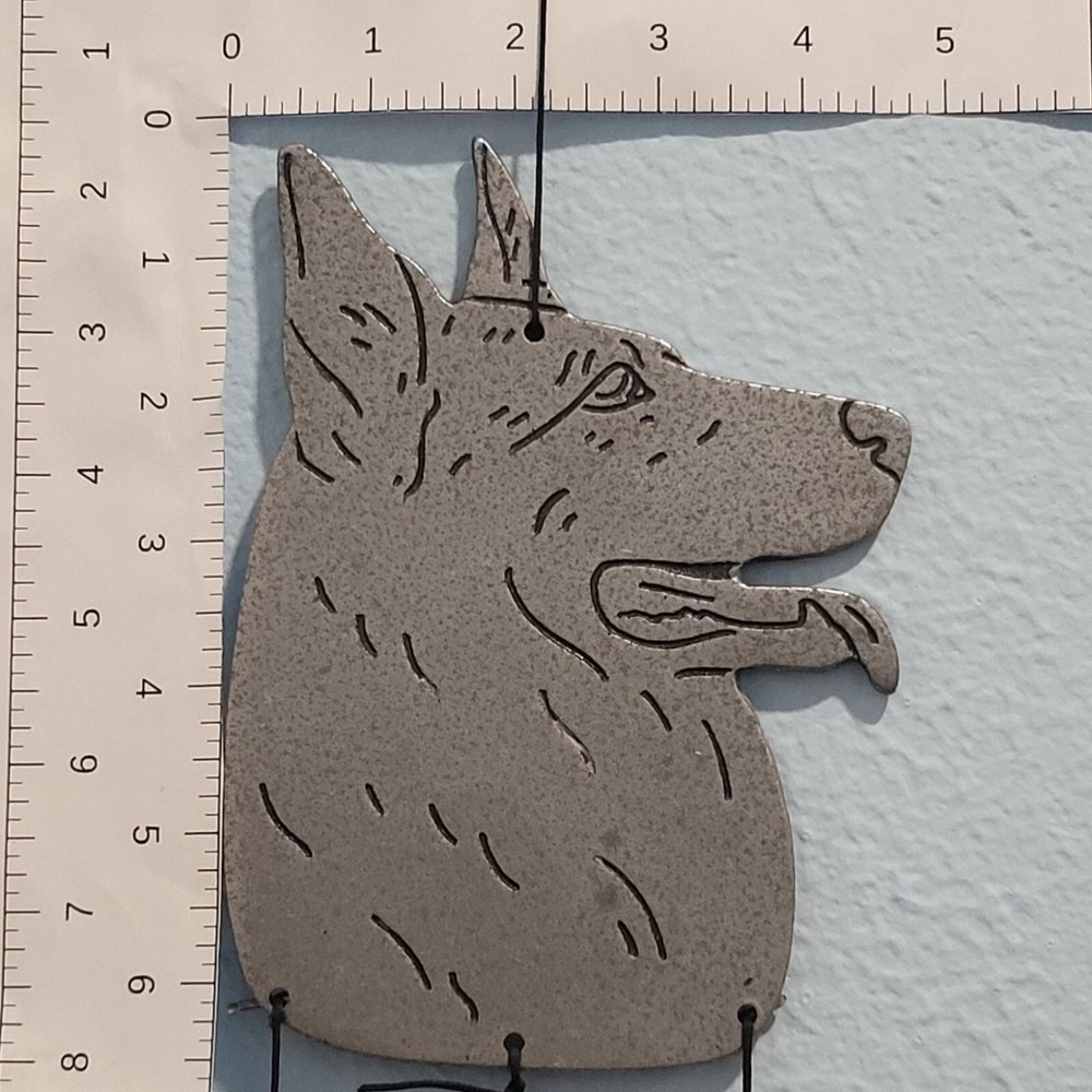 Metal German Shepherd Dog Wind Chimes