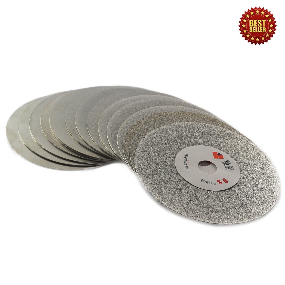 4" inch 100mm Grit 500 Diamond Grinding Disc Coated Flat Lap Disk Glass Tools