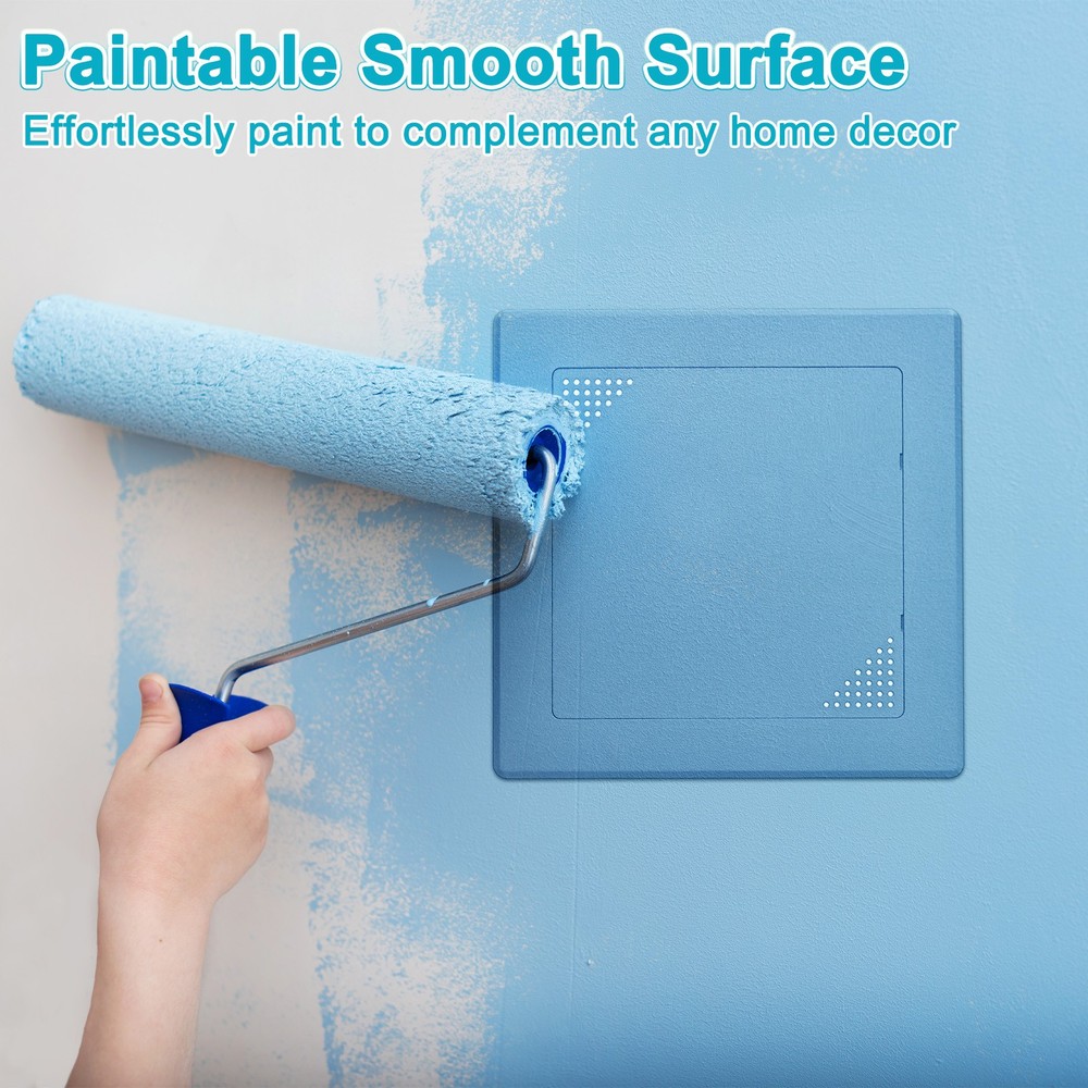 1-Pack Access Panel for Drywall, 6x6" Plastic Removable [Black, Vented Square]