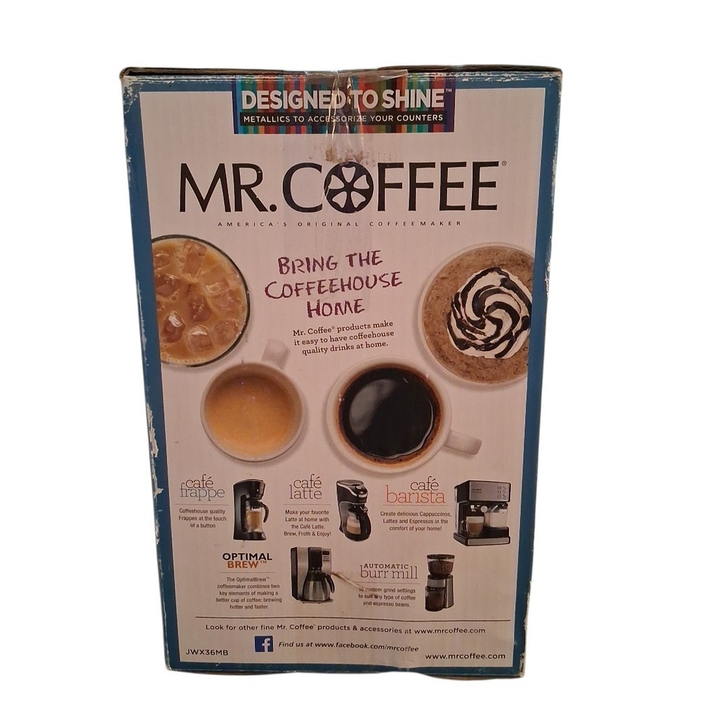 Mr. Coffee 12C Teal Blue Metallics Programmable Coffeemaker Auto Shut Off READ