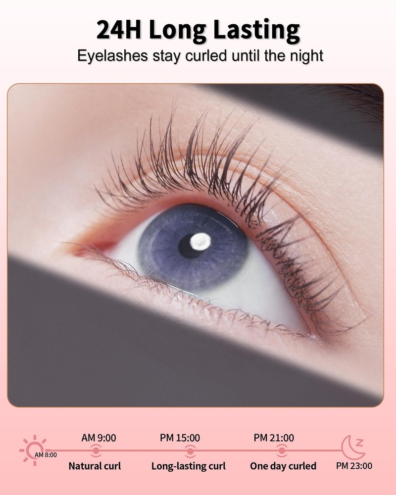 Heated Eyelash Curlers Mini Electric Curler LED Display 3 Temp Settings USB