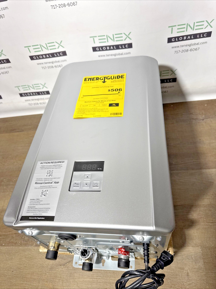 Rinnai RE180iP Indoor Tankless Water Heater 180k BTU Propane Gas (B-2 #1817)