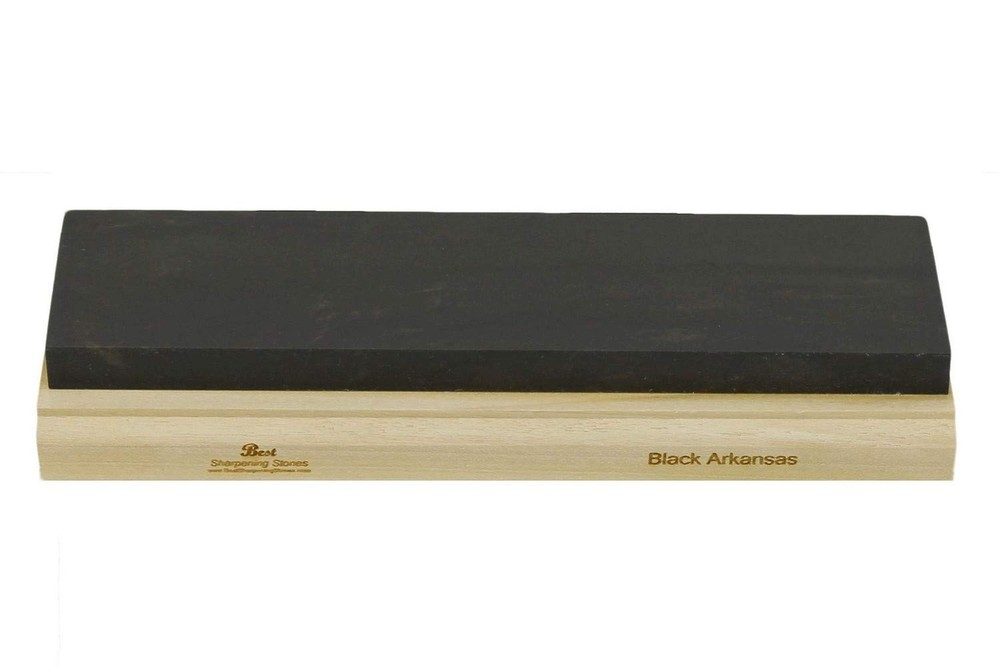 Arkansas Sharpening Stone Set - Wood Mounted 8" 8 inch
