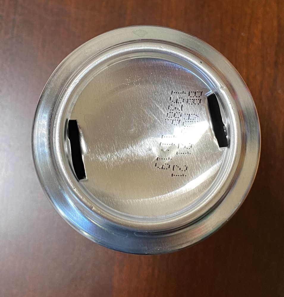 Spiked Snow Melt Empty Hard Cider Can Bottom Opened