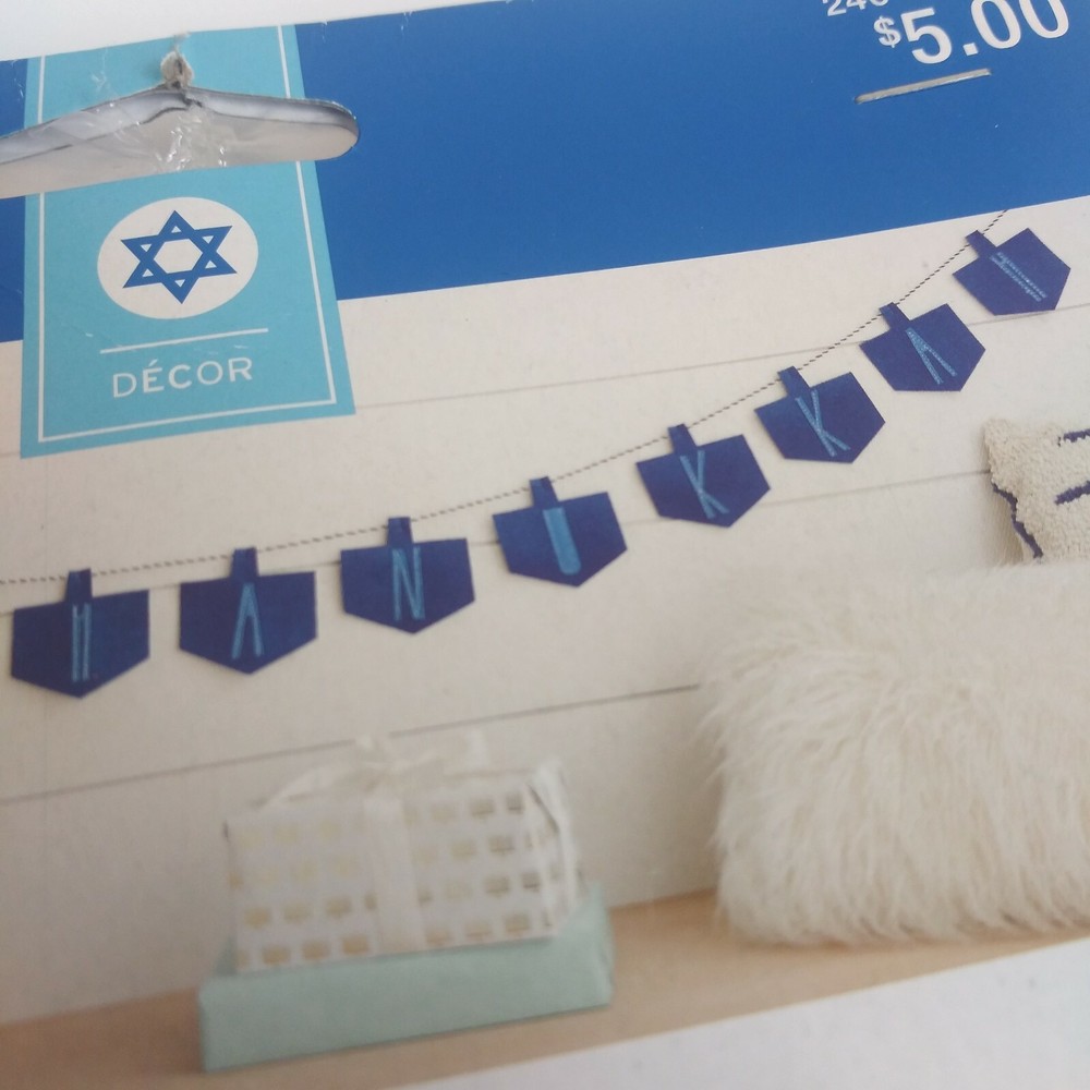 Hanukkah Blue Banner 6 ft 2 in.